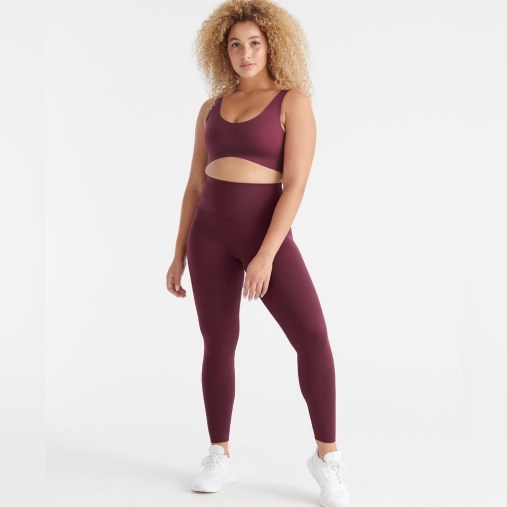 knix HiTouch High Rise Legging in dark cherry